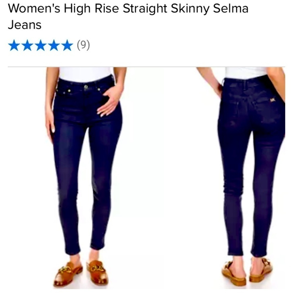 Micheal Kors Women’s Selma High Rise Dark Wash Skinny Straight Jeans Siz… - Picture 3 of 10